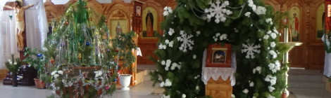 Украшение храма и вертепа на Рождество Христово 2017 г.